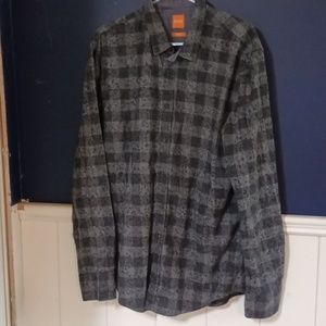 MENS  LargeHUGO BOSS dress shirt with flower pattern